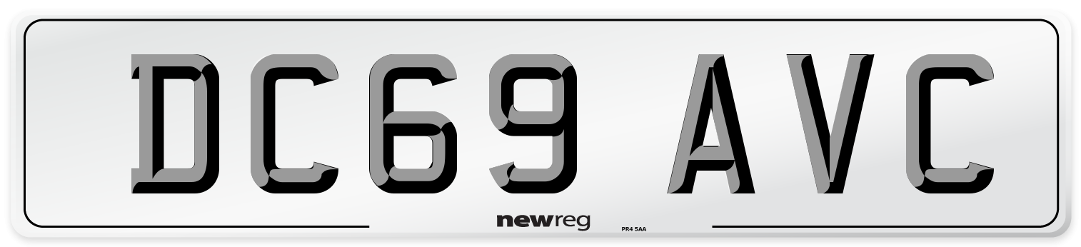 DC69 AVC Number Plate from New Reg